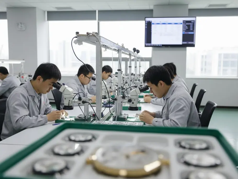 A watch factory in China
