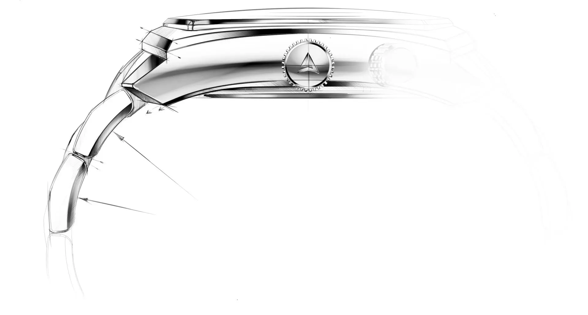 Our first Watch: The Axis Mundi A sketch of the Axis Mundi Watch from Leitzeit