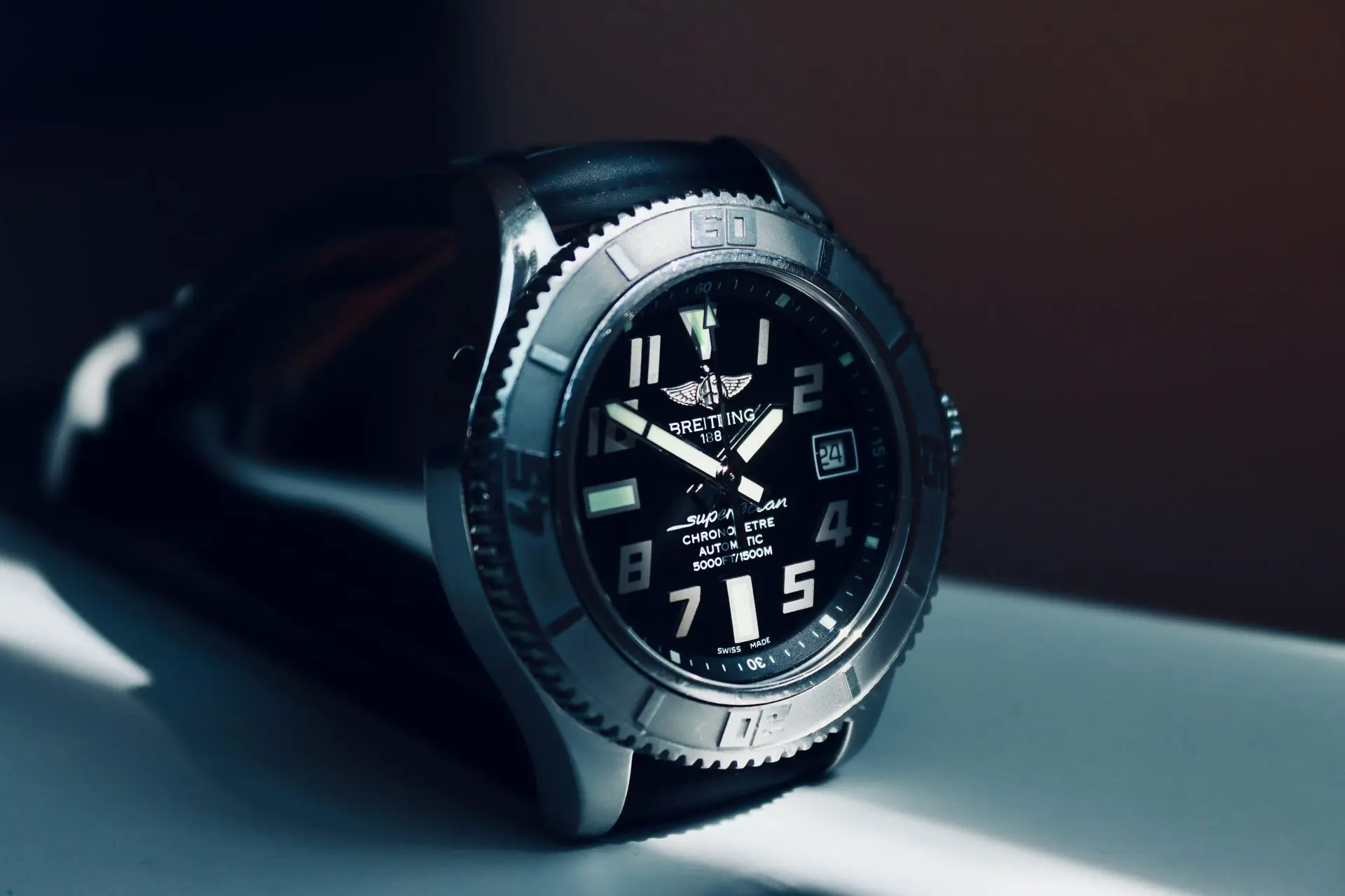 Breitling Certified Chronometer Watch with COSC Accuracy Standards Breitling chronometer watch with COSC-certified mechanical movement