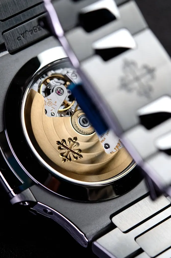 Patek Philippe watch movement with Calatrava Cross logo