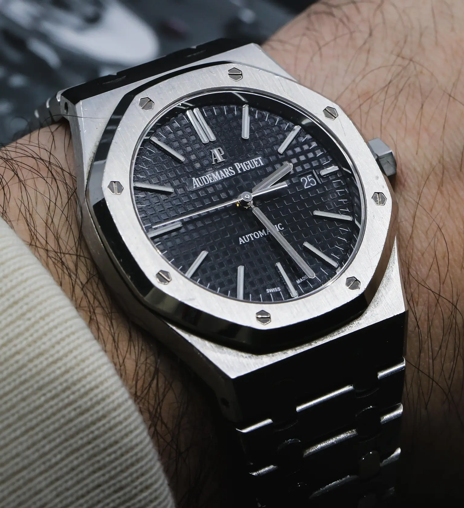 Audemars Piguet AP Monogram Watch Logo Audemars Piguet watch with AP monogram logo