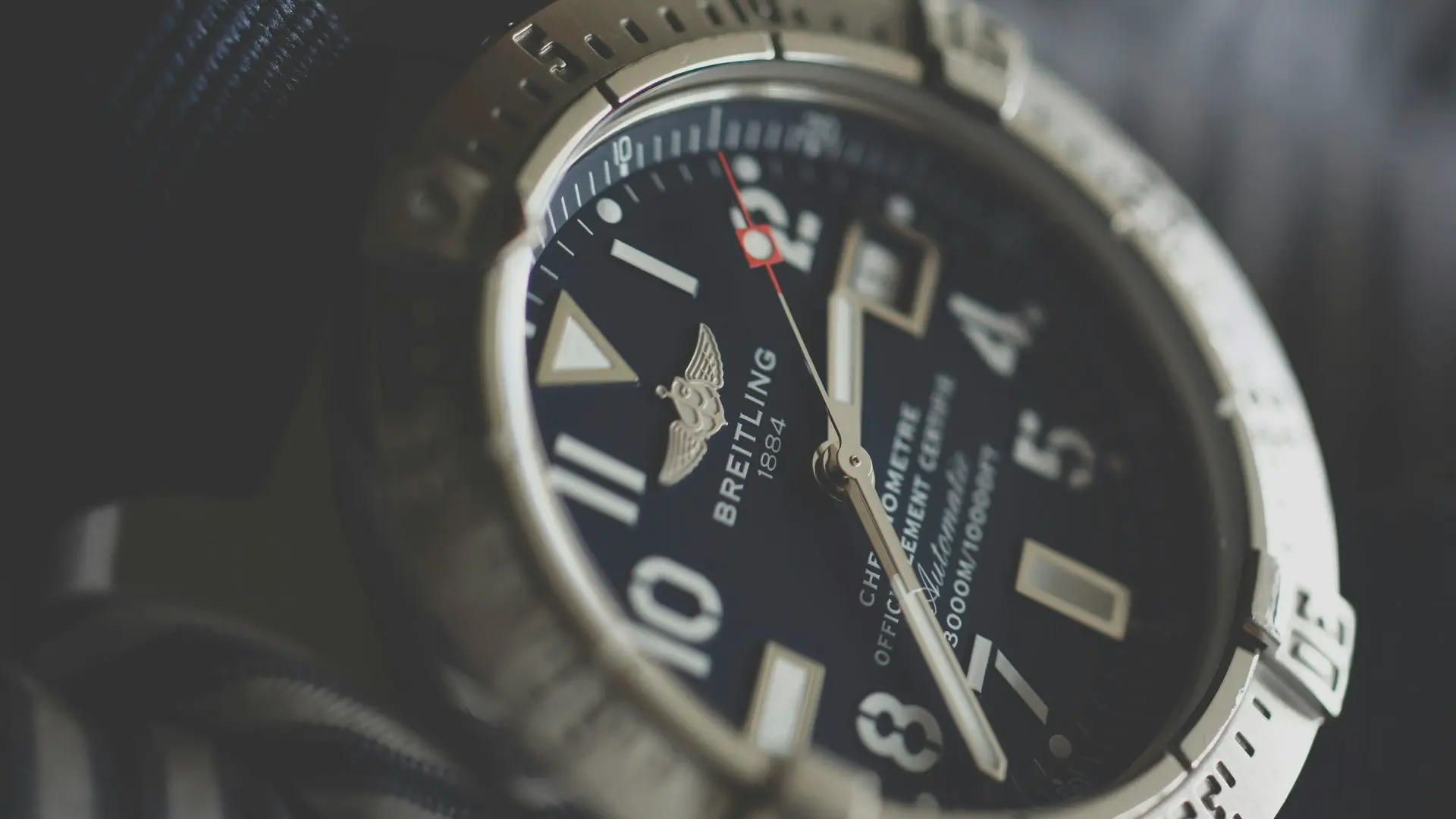 Breitling watch with iconic winged logo