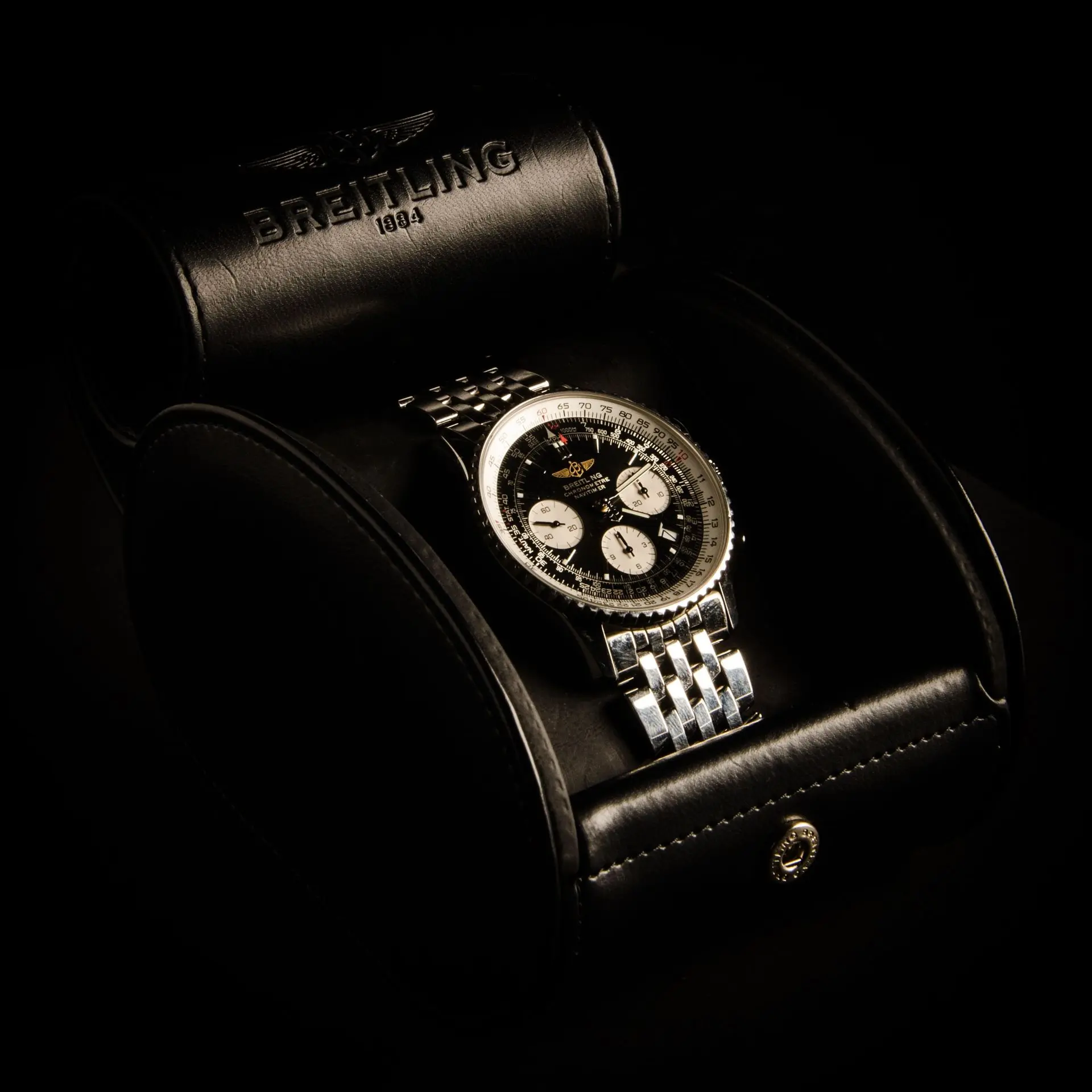 Breitling Navitimer Aviation Watch with Slide-Rule Bezel Breitling Navitimer aviation chronograph watch with slide-rule bezel