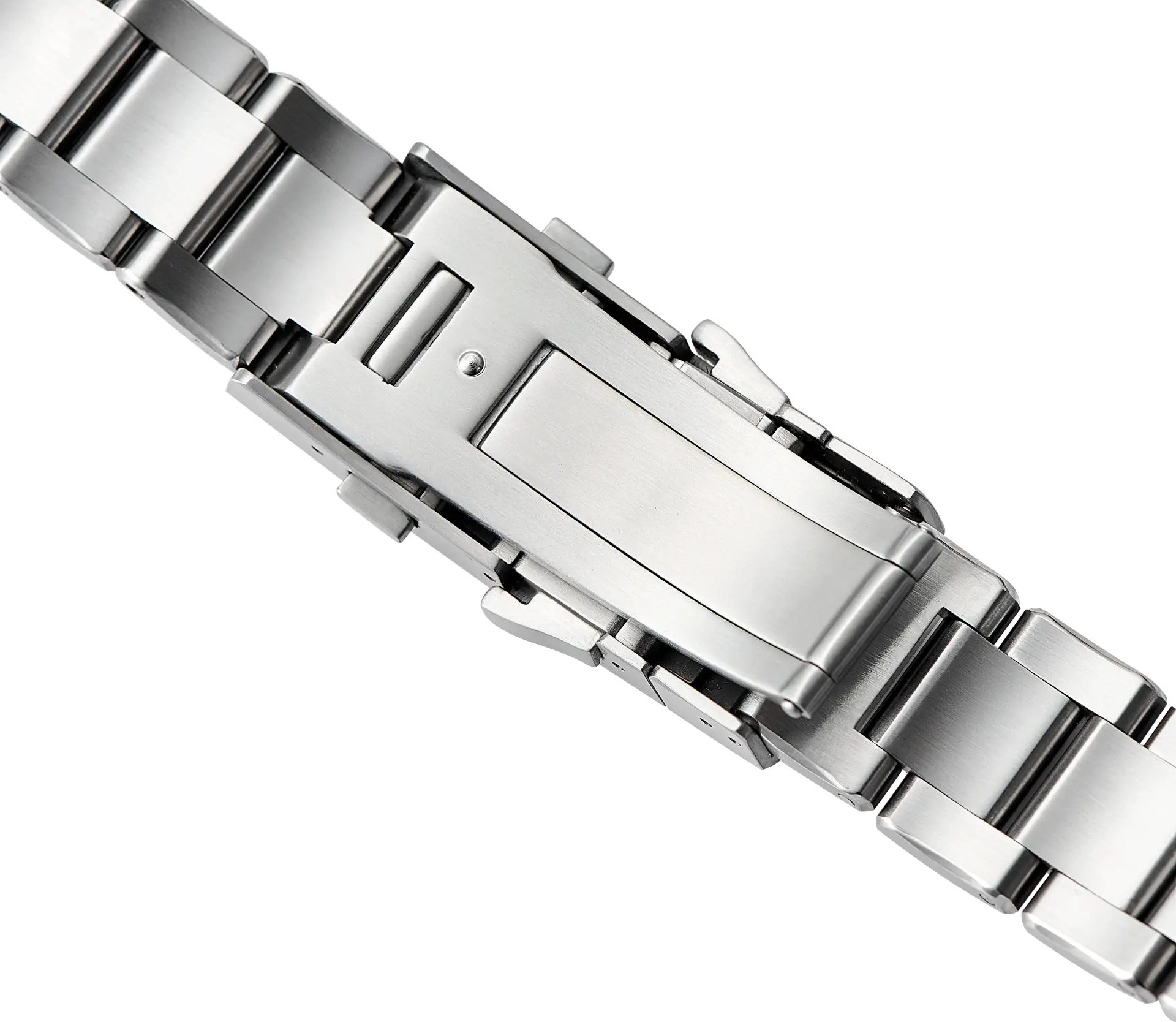 Axis Mundi Worldtimer stainless steel bracelet with folding clasp and quick-adjust mechanism