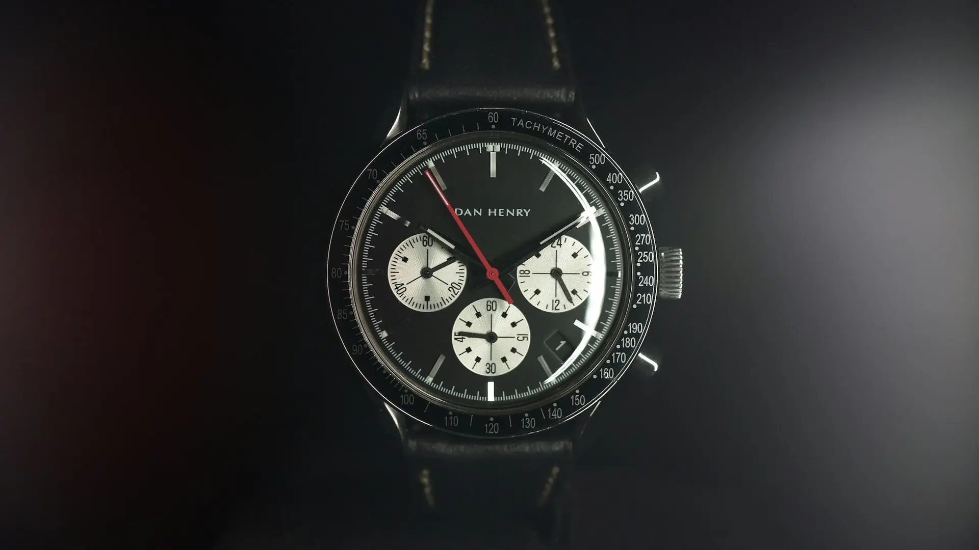 Dan Henry microbrand chronograph watch with vintage-inspired design
